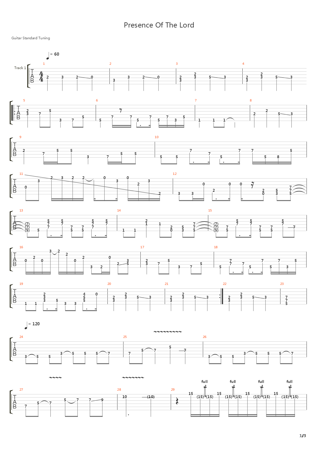 Precense Of The Lord吉他谱