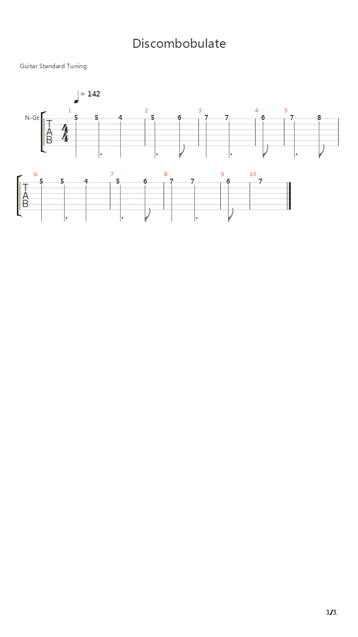 Discombobulate吉他谱