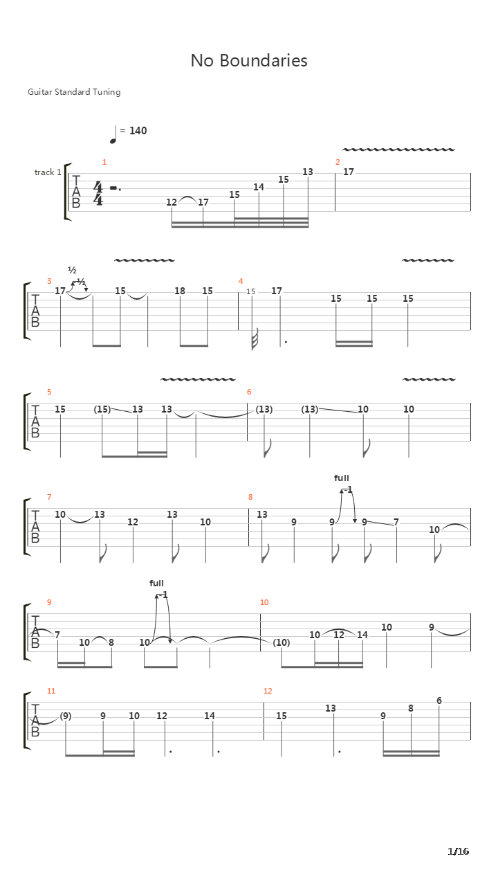 No Boundaries(Speed Kills)吉他谱