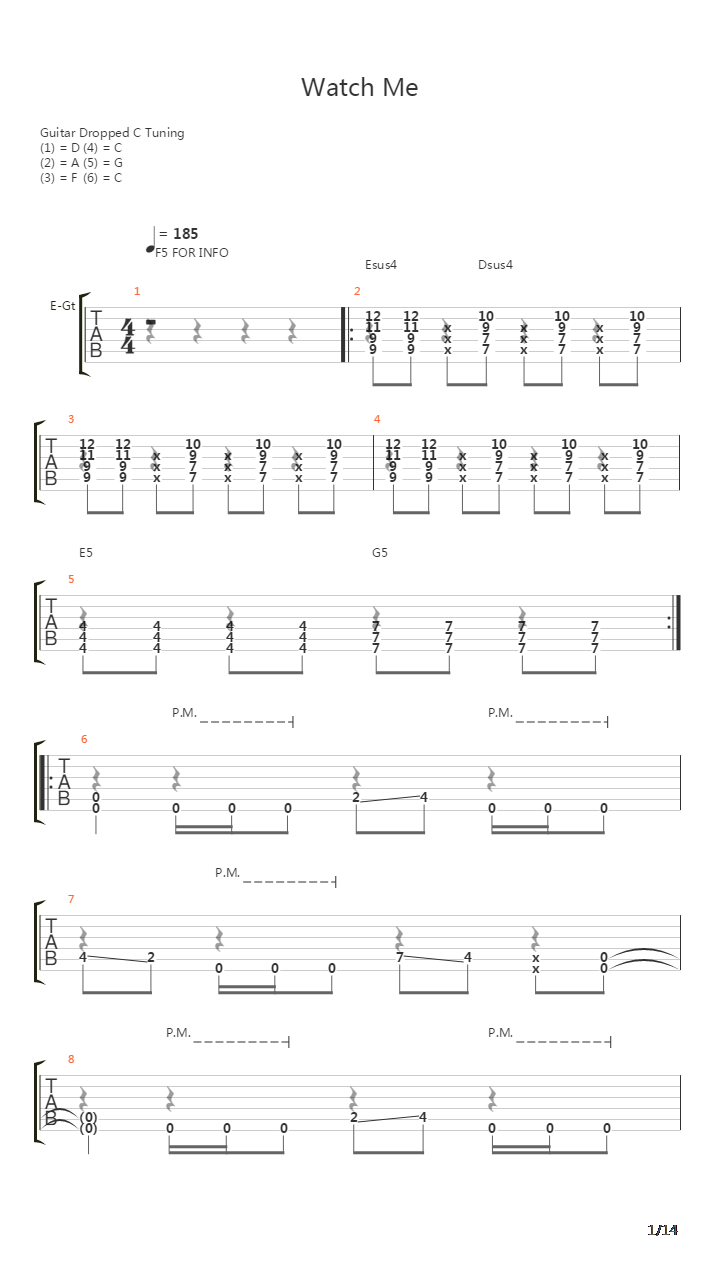 Watch Me吉他谱