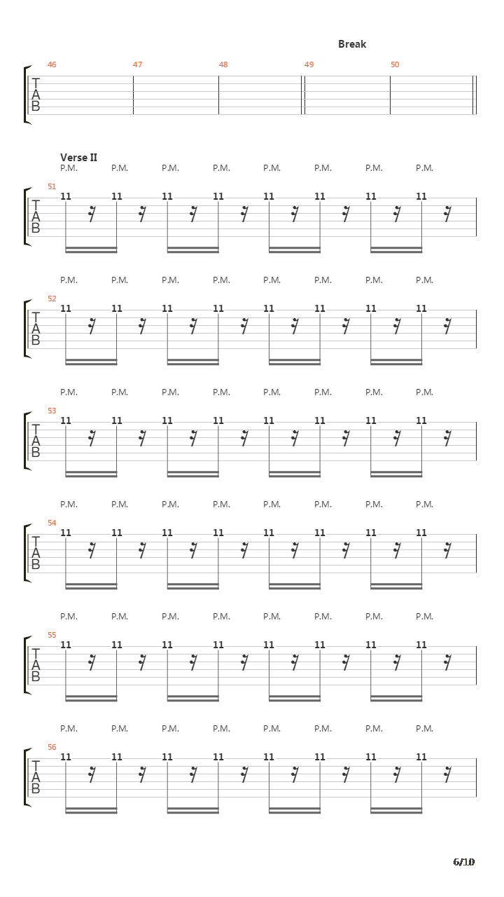 Mighty Long Fall吉他谱