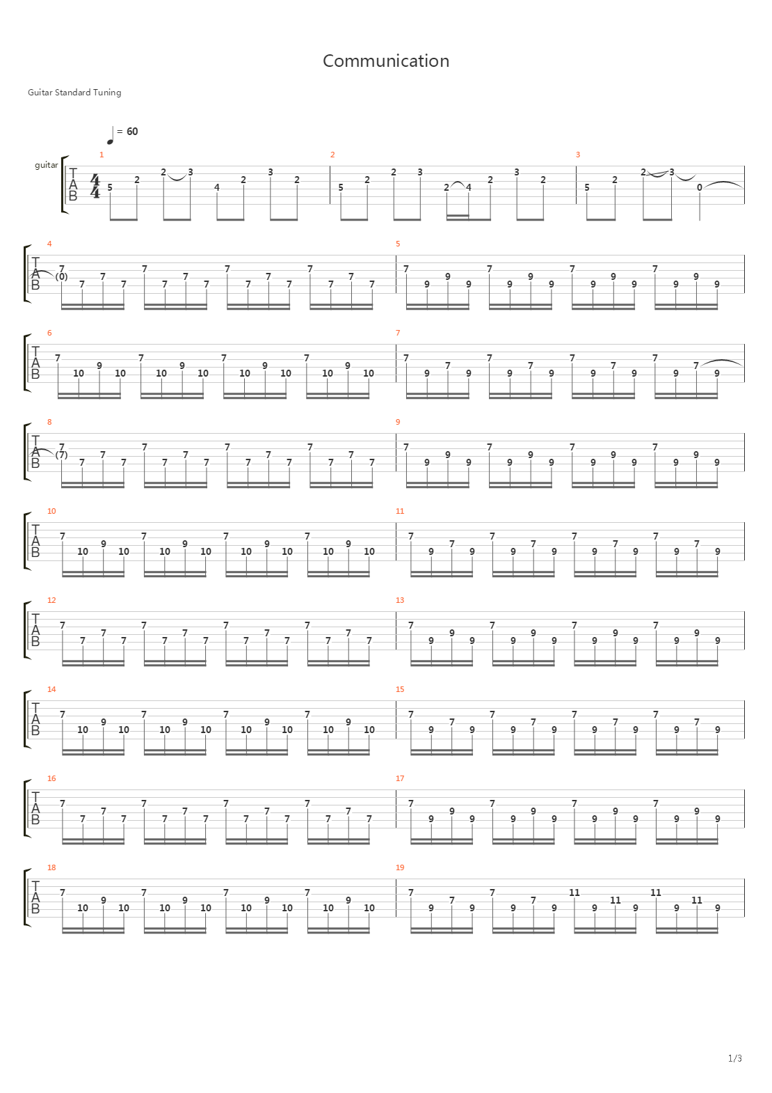 Communication吉他谱