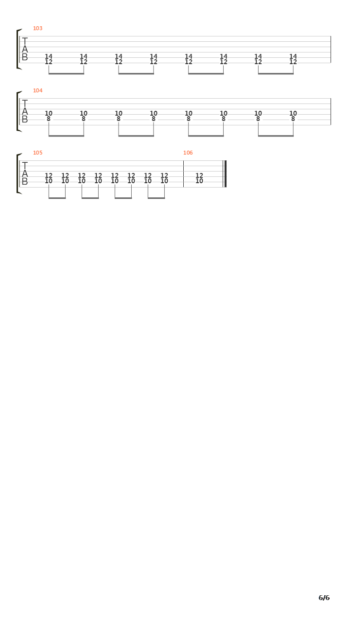 Time吉他谱