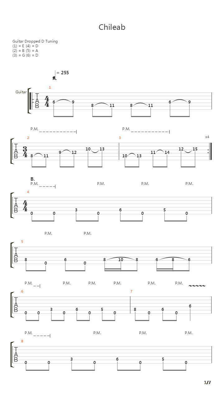 Chileab吉他谱