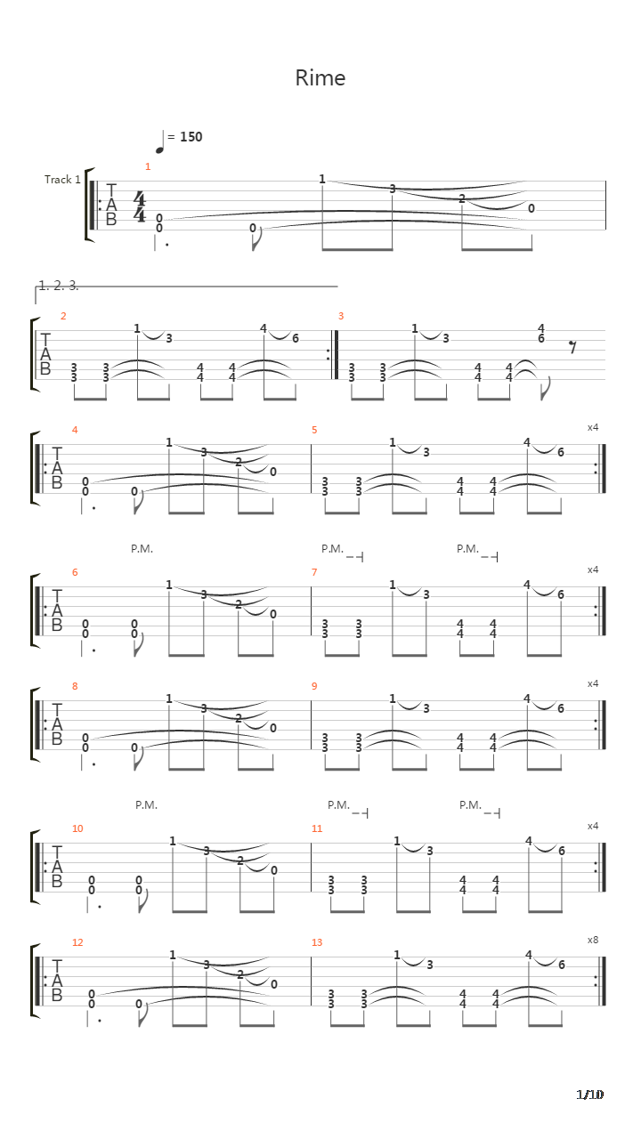 Rime吉他谱