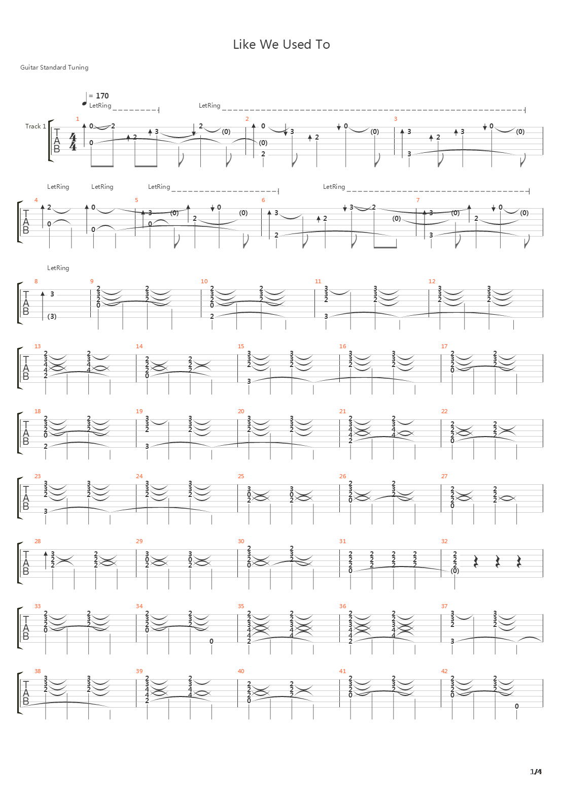 Like We Used To吉他谱