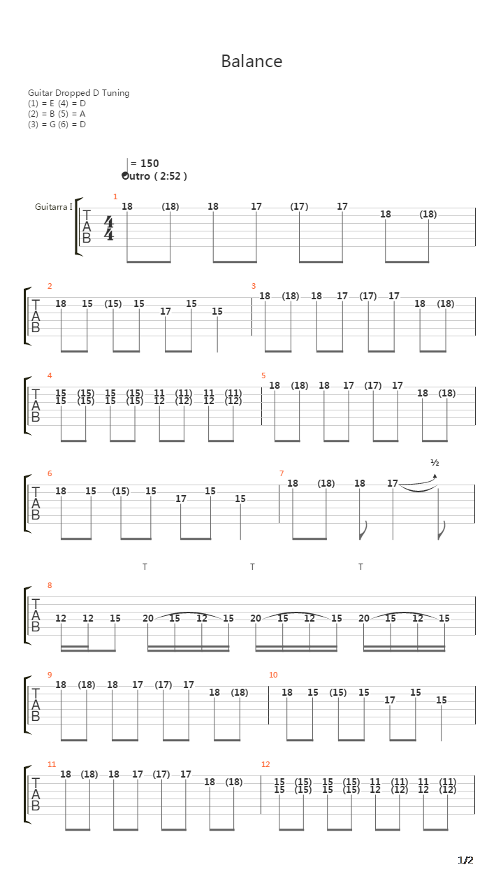 Balance吉他谱