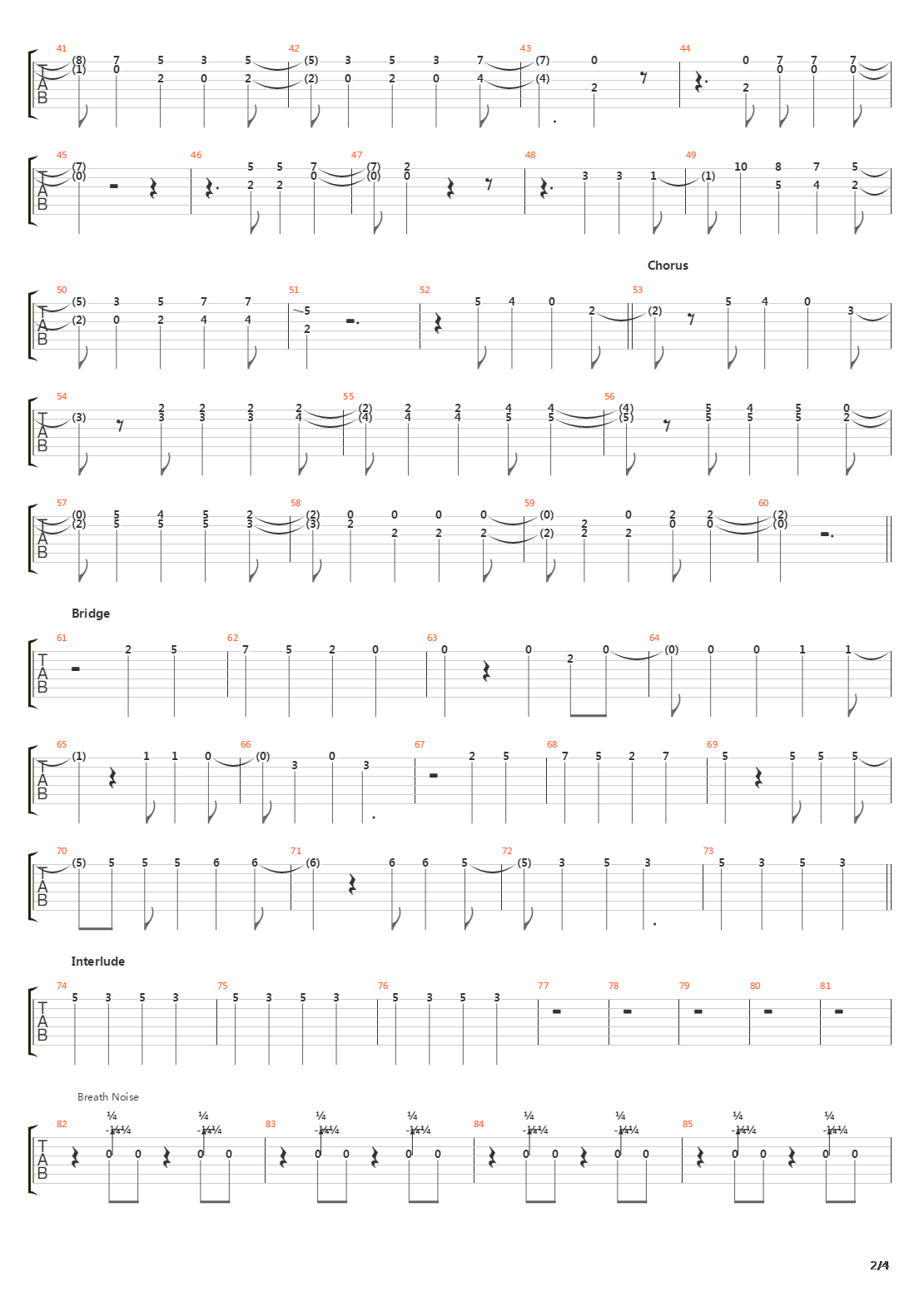 Going Down吉他谱