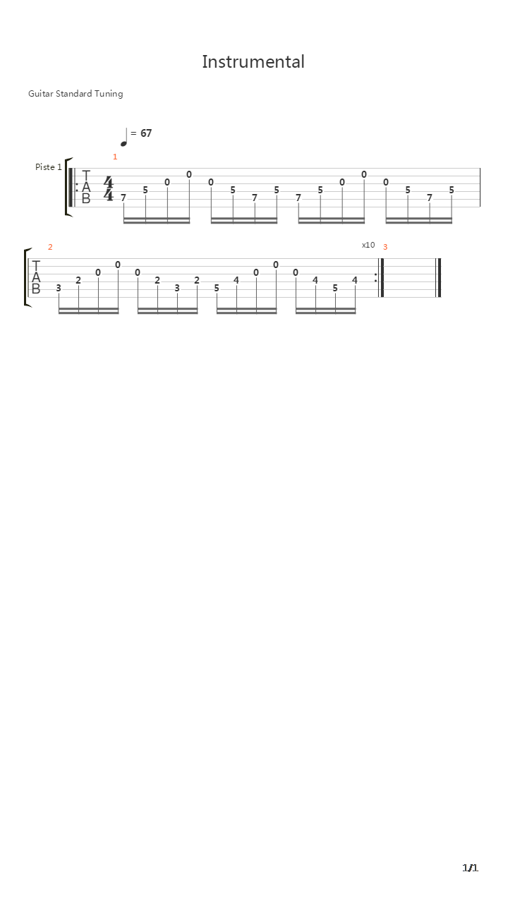 Instrumental吉他谱