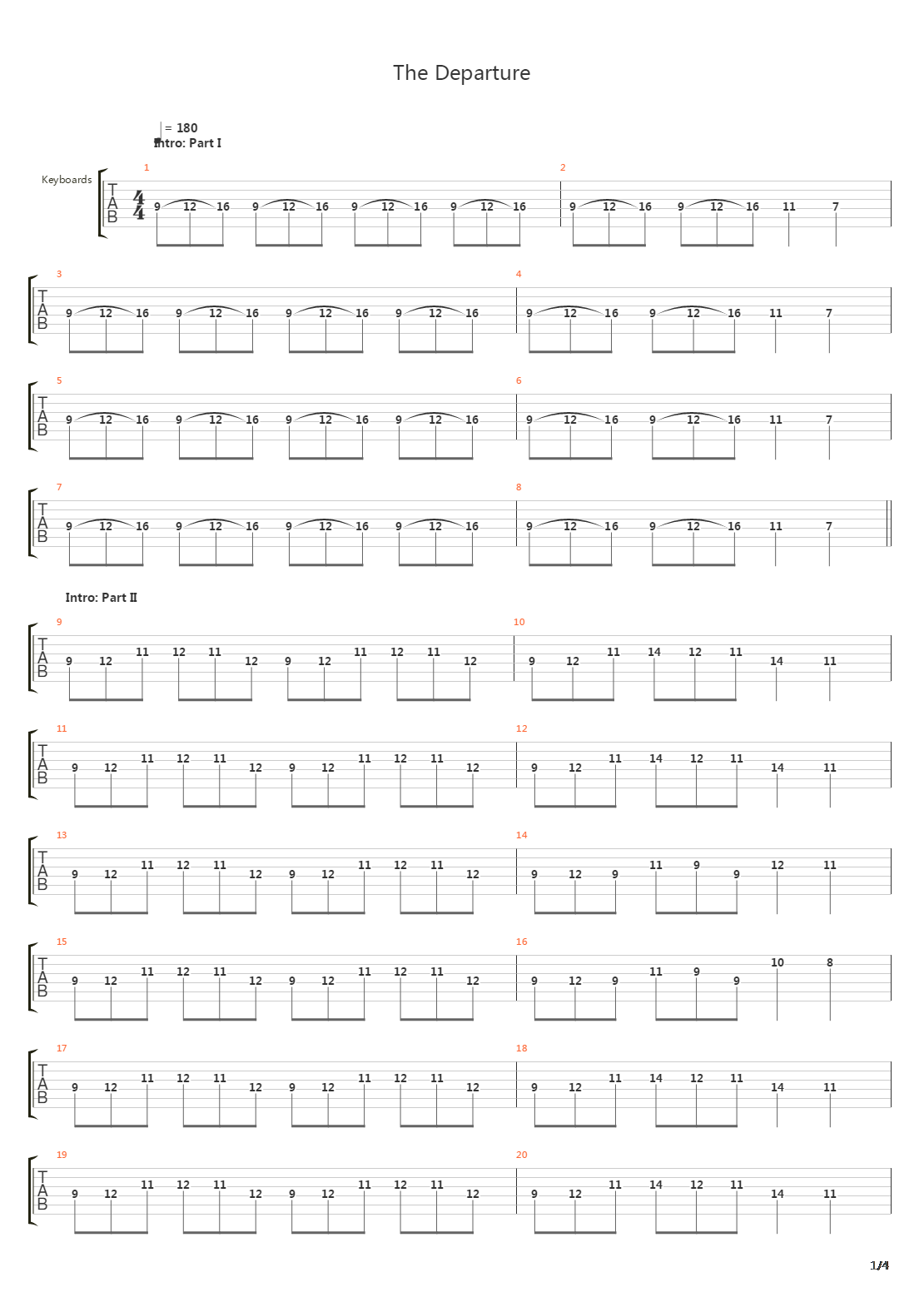 The Departure吉他谱