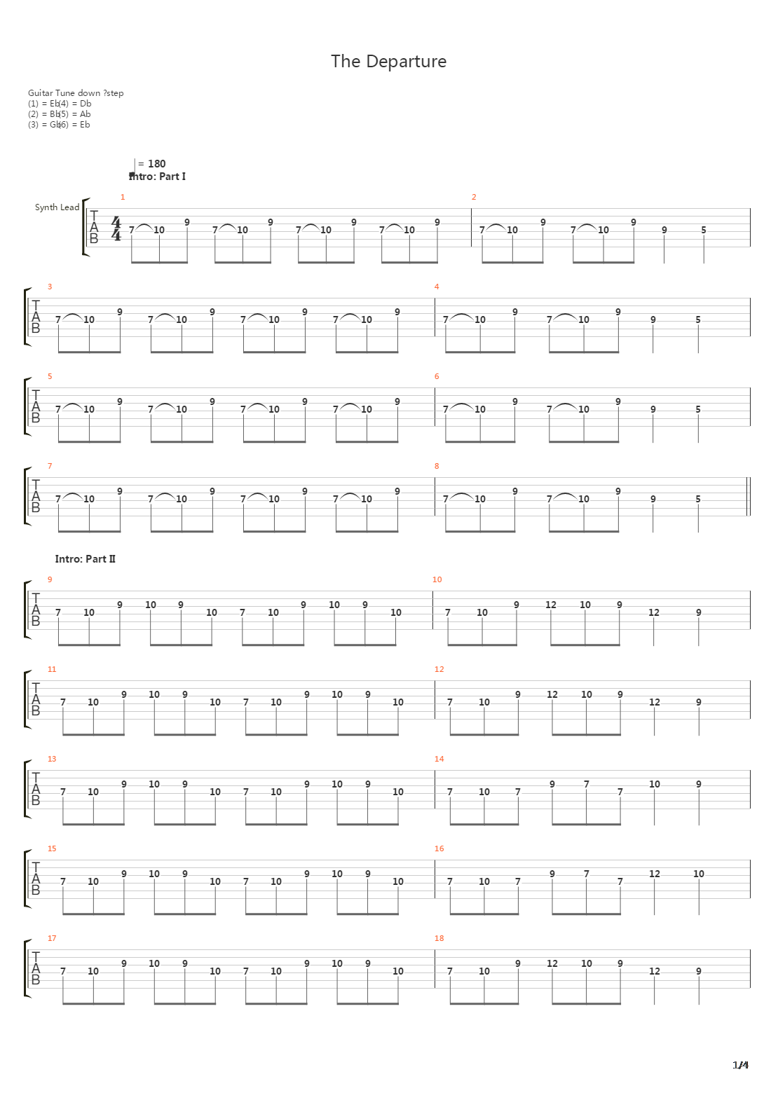 The Departure吉他谱