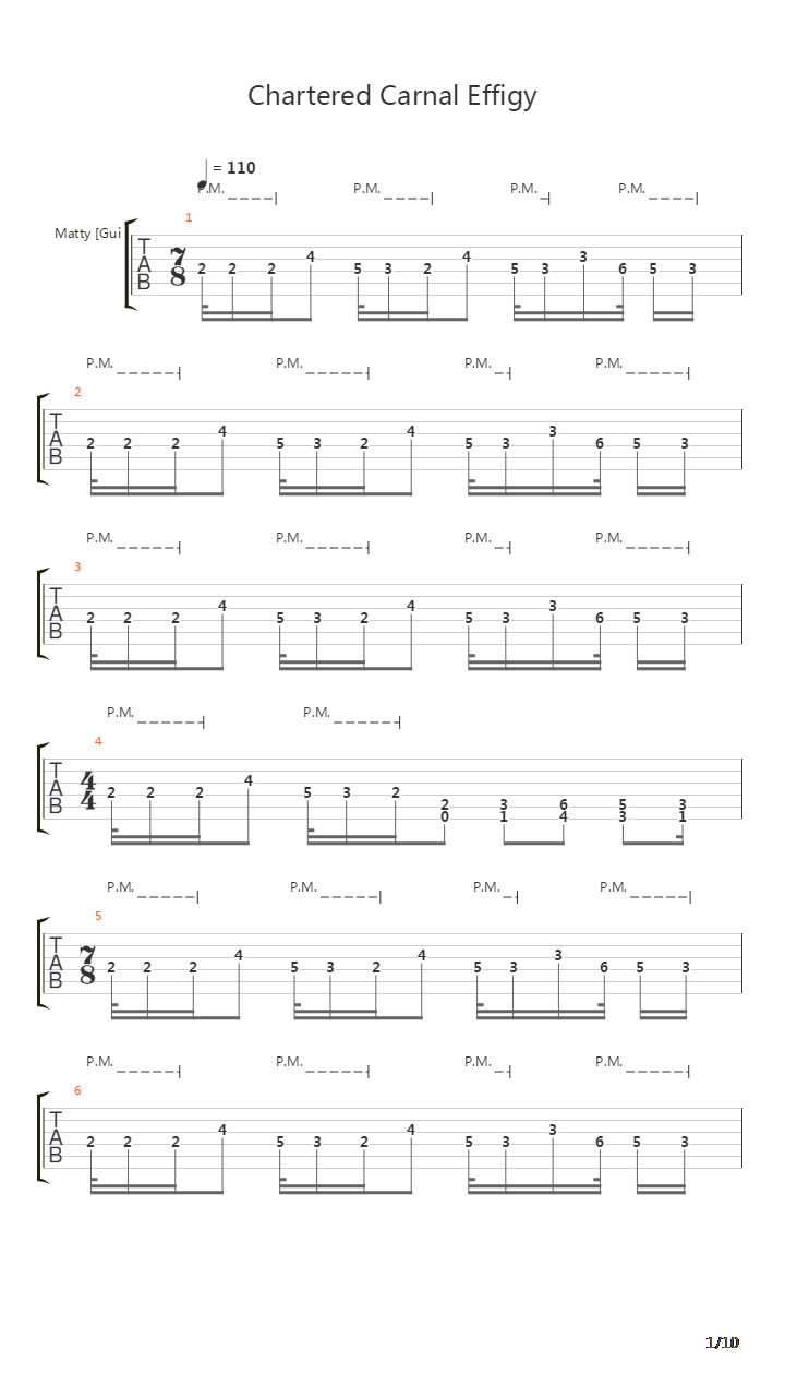 Chartered Carnal Effigy吉他谱