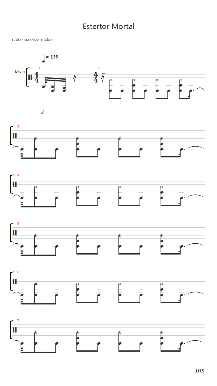 Estertor Mortal吉他谱