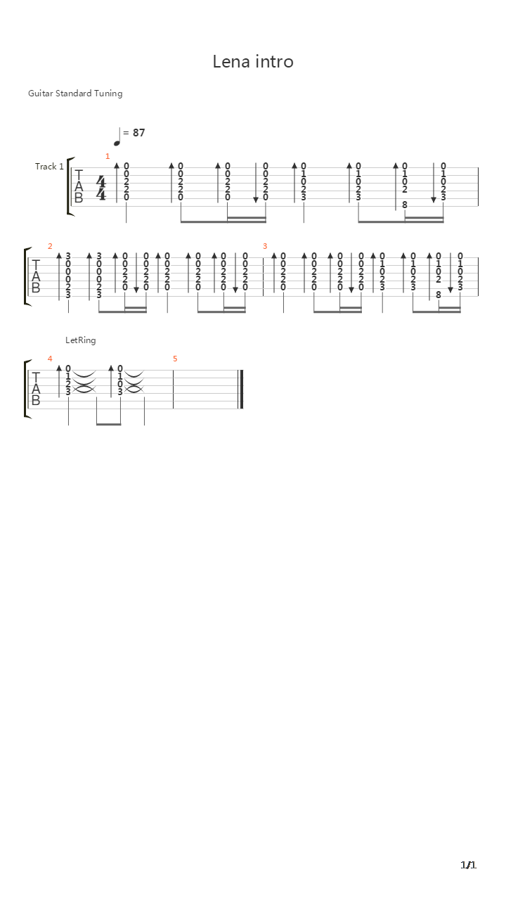 Lena吉他谱