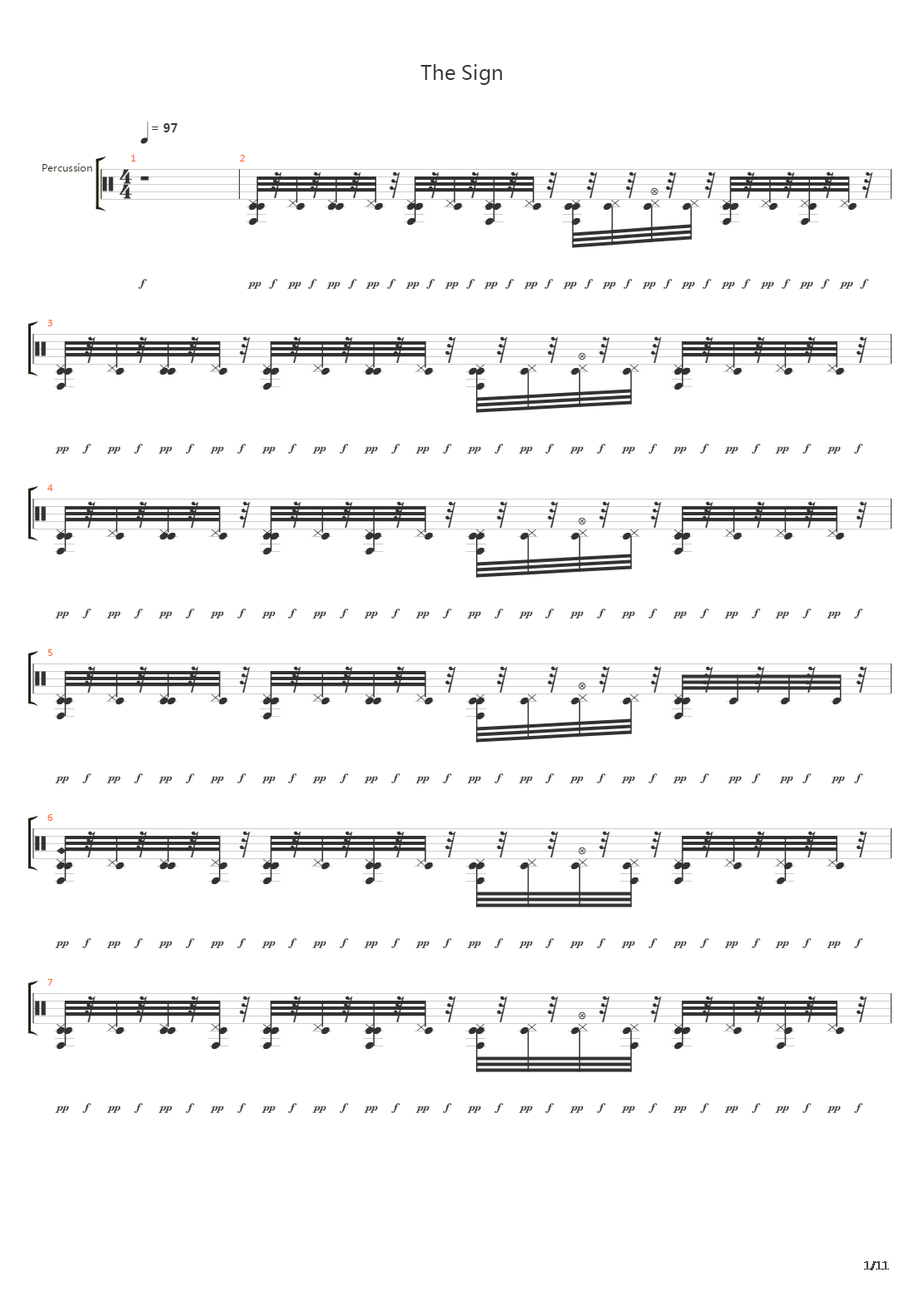 Sign吉他谱
