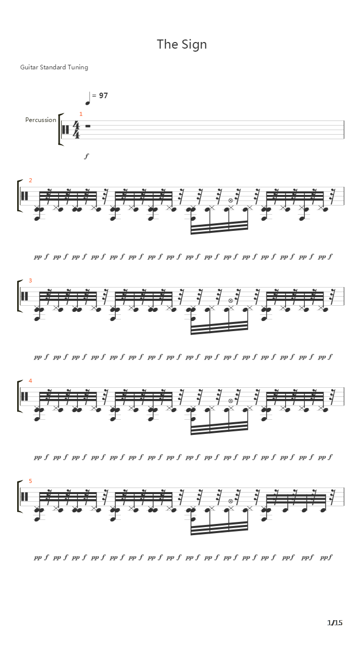 Sign吉他谱
