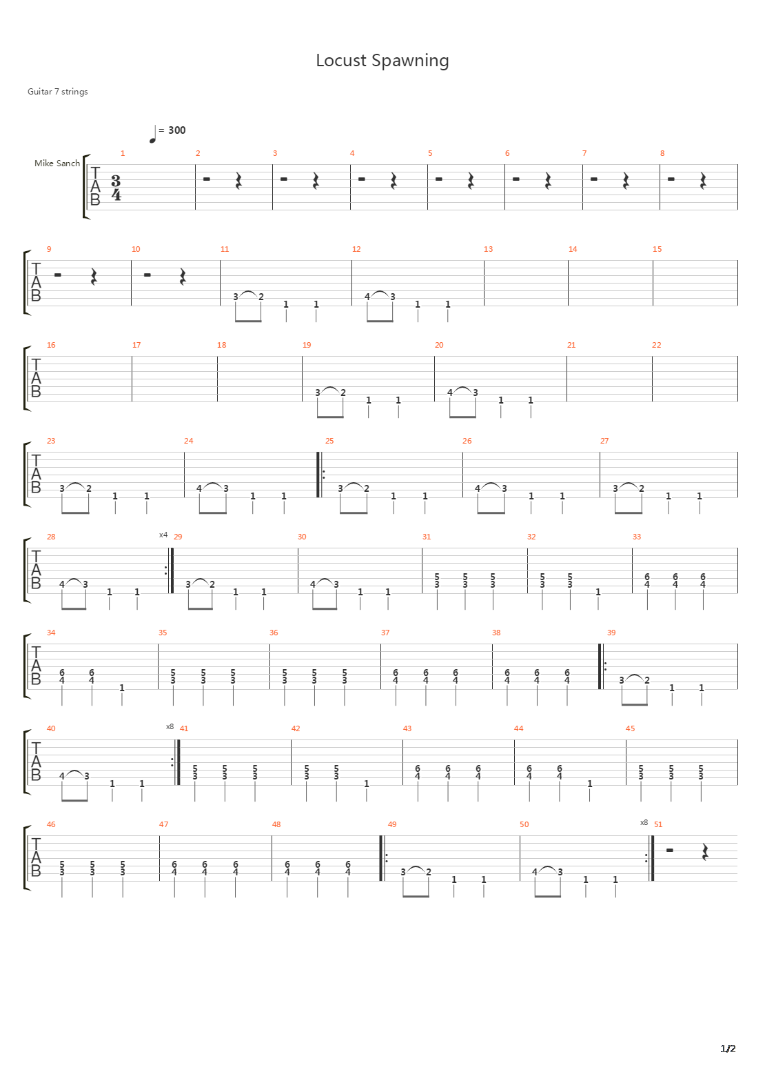 Locust Spawning吉他谱