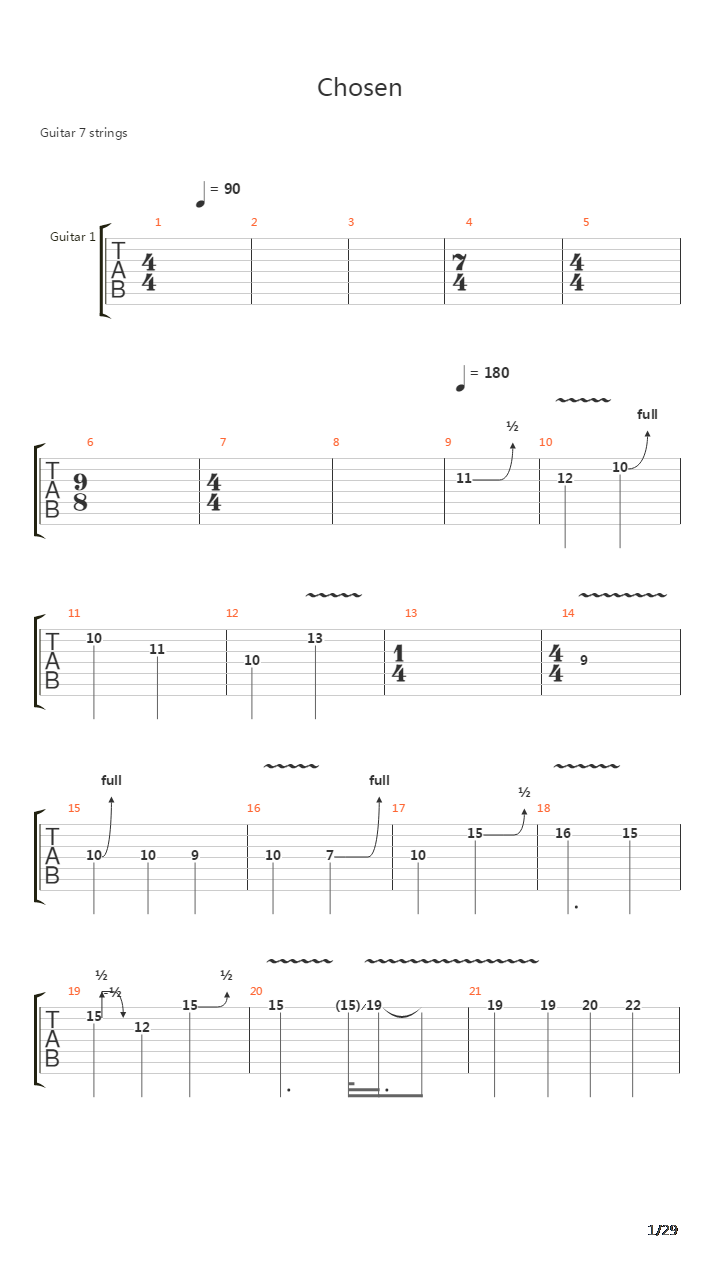 Chosen吉他谱