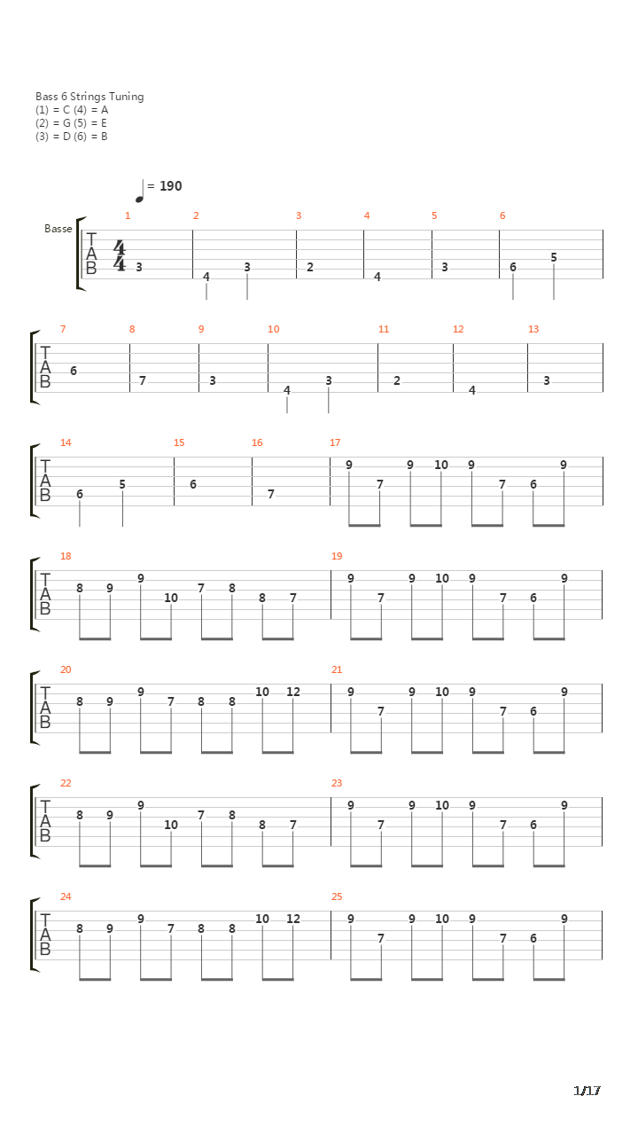 Dominate吉他谱