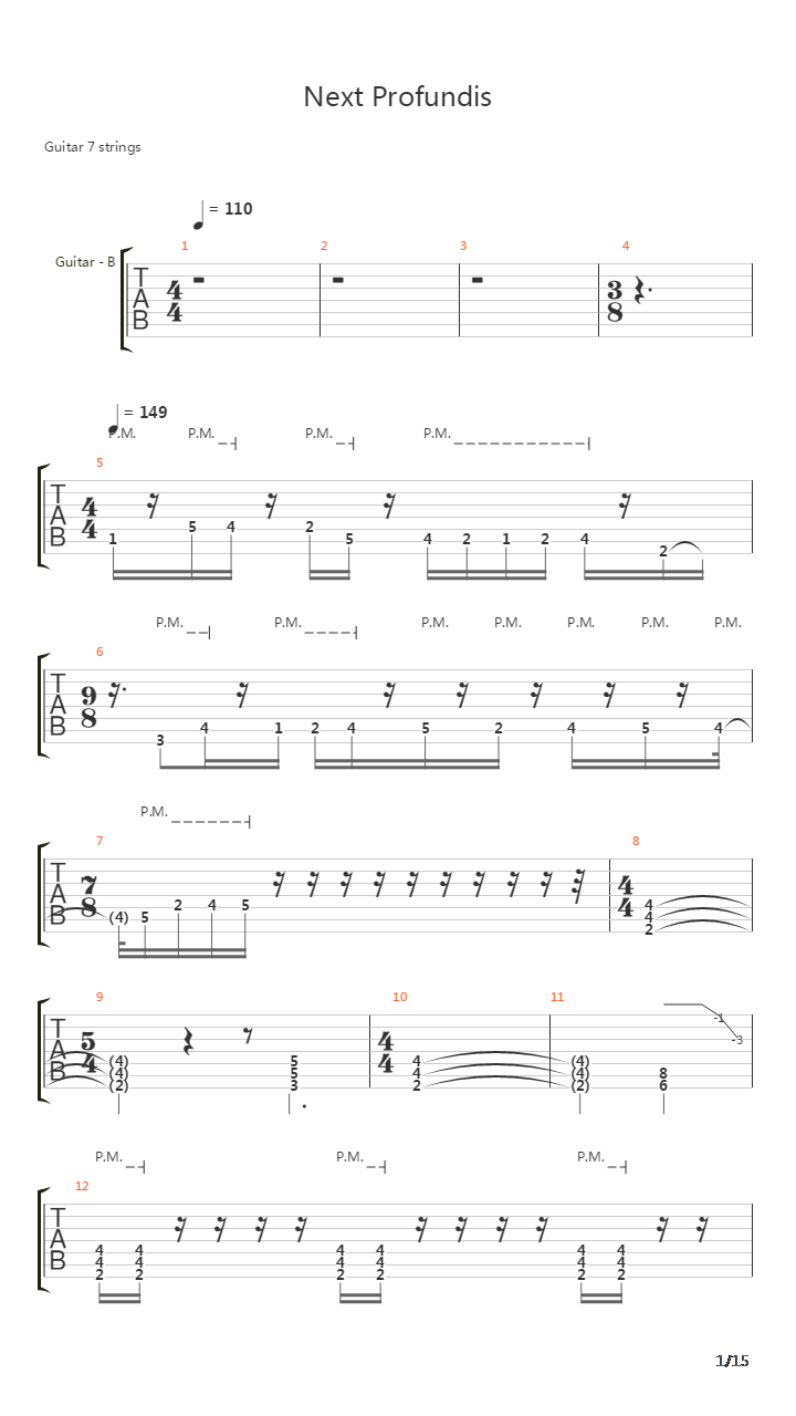 Next Profundis吉他谱