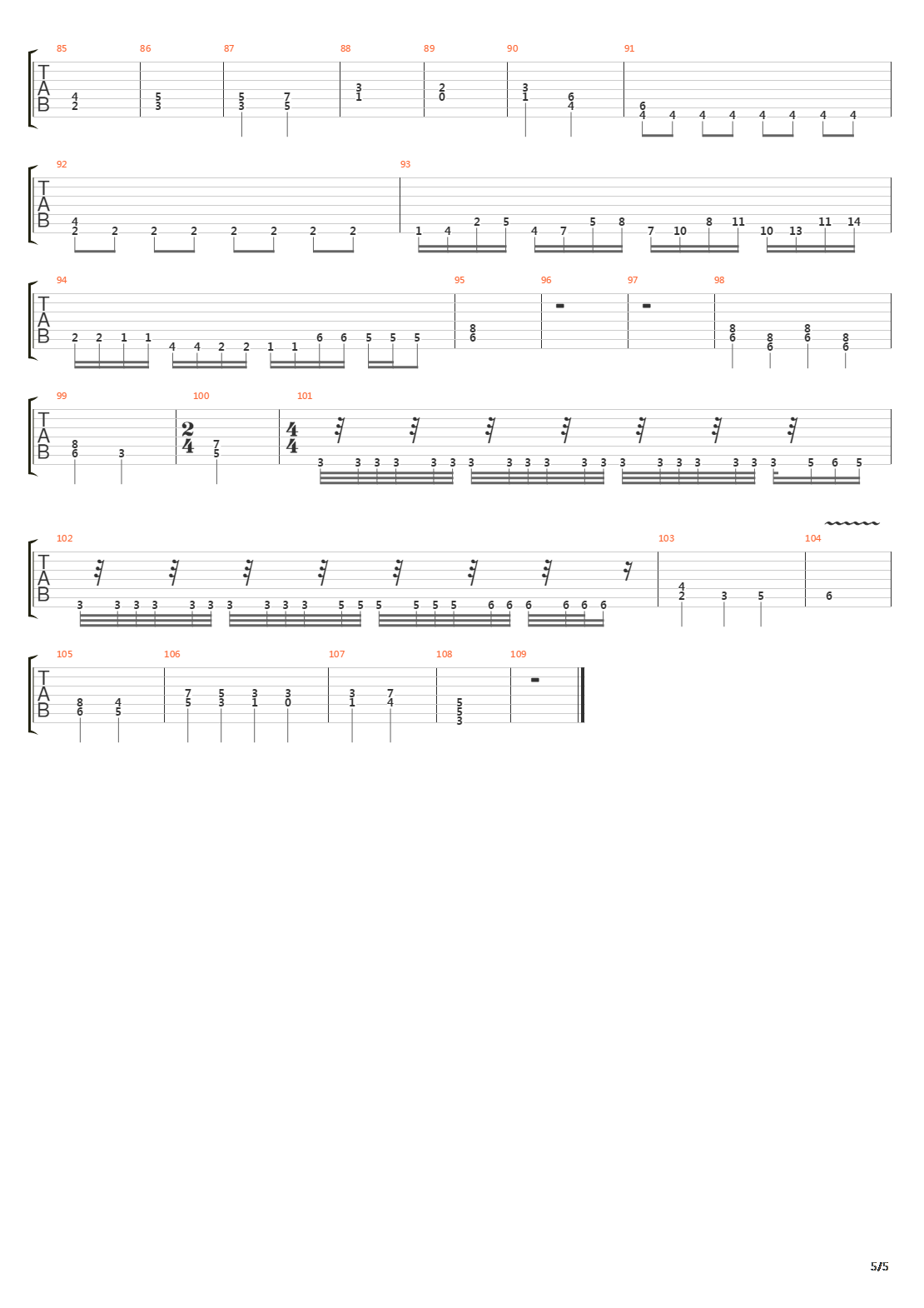 Second Sight吉他谱