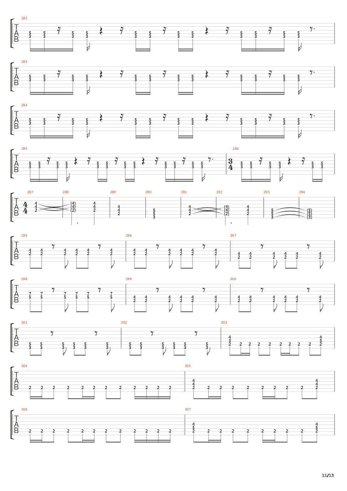 Seven Lands Of Sin吉他谱