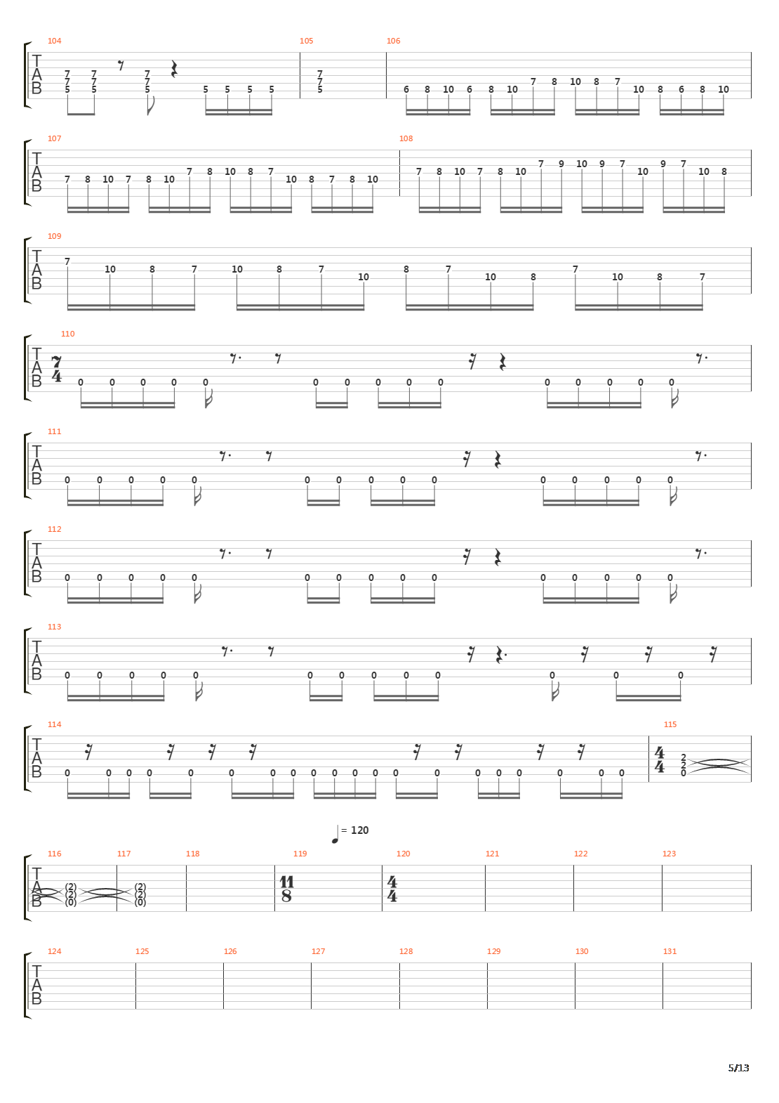 Seven Lands Of Sin吉他谱