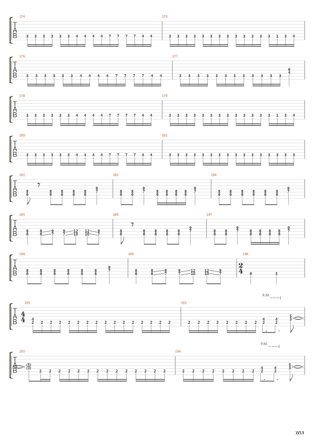 Seven Lands Of Sin吉他谱