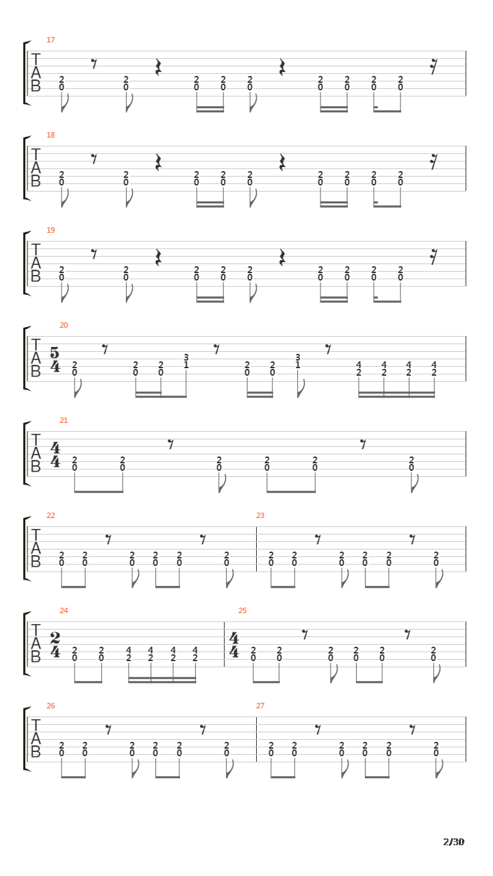 Seven Lands Of Sin吉他谱