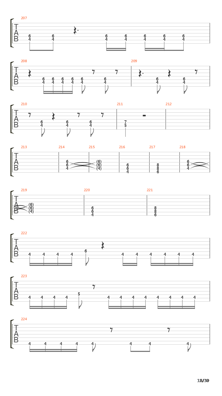 Seven Lands Of Sin吉他谱