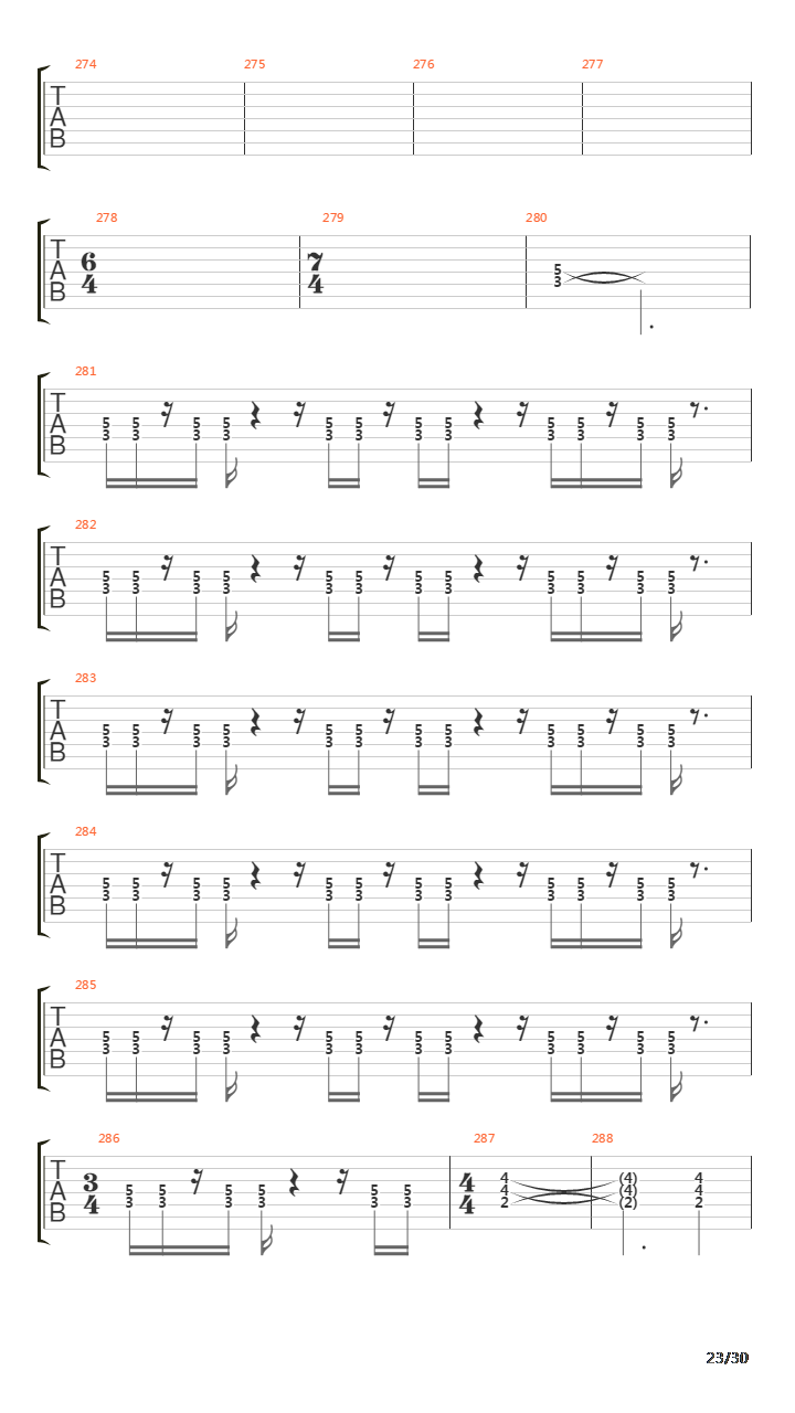 Seven Lands Of Sin吉他谱