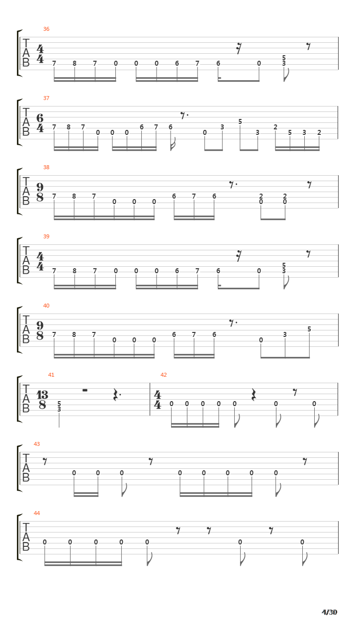 Seven Lands Of Sin吉他谱