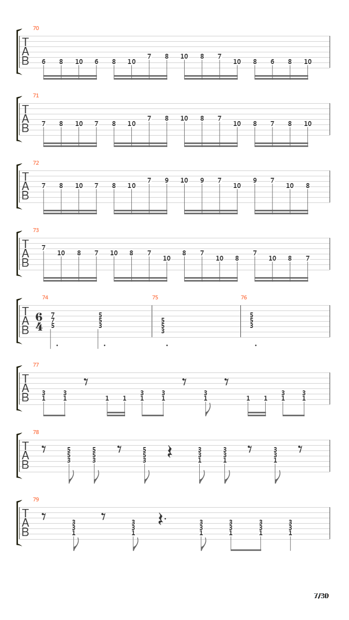 Seven Lands Of Sin吉他谱