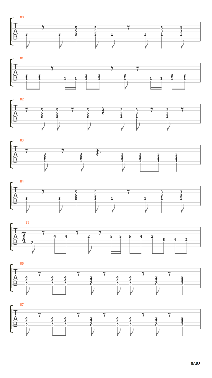 Seven Lands Of Sin吉他谱