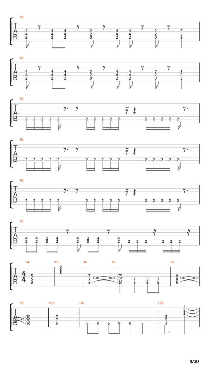 Seven Lands Of Sin吉他谱