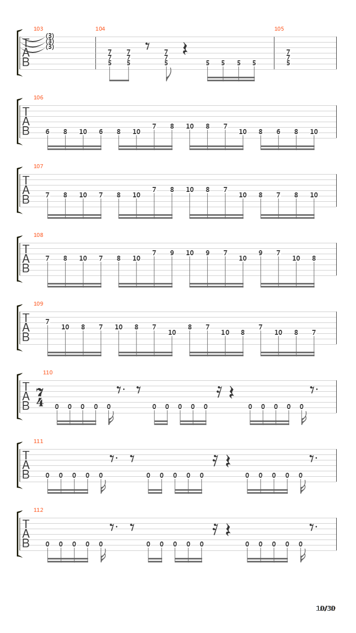 Seven Lands Of Sin吉他谱