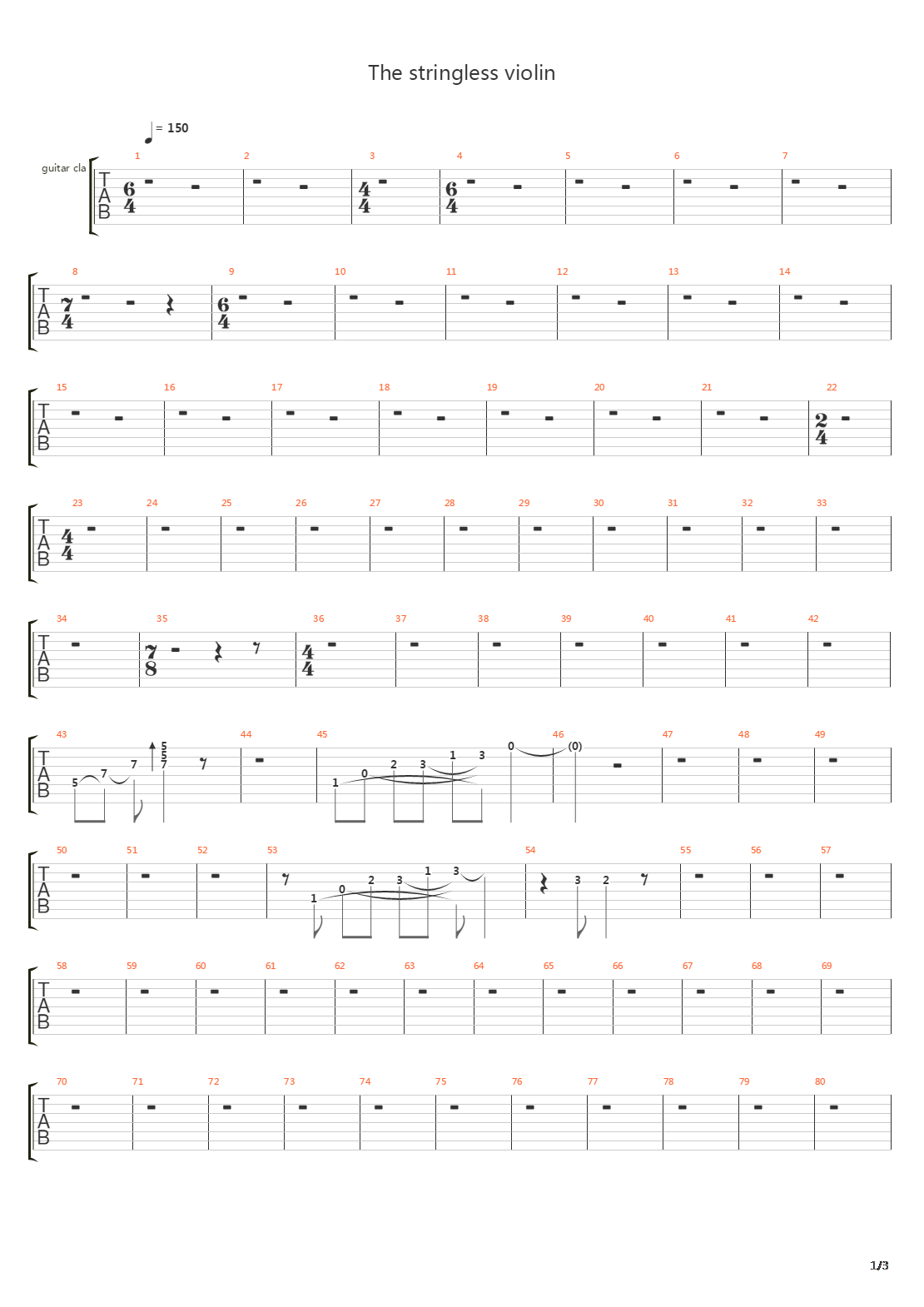 Stringless Violin吉他谱