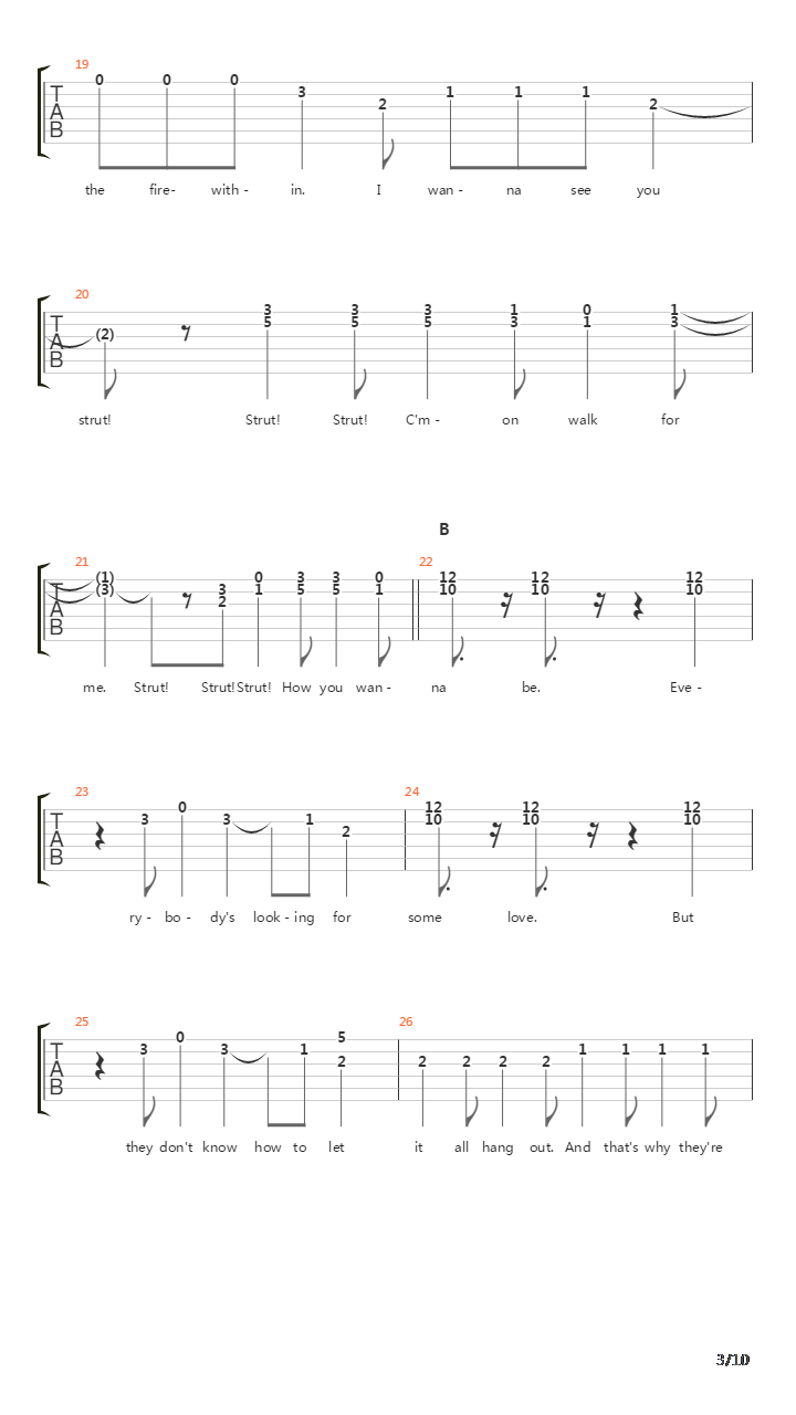 Strut吉他谱