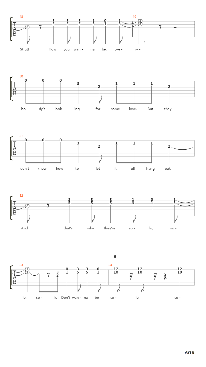 Strut吉他谱