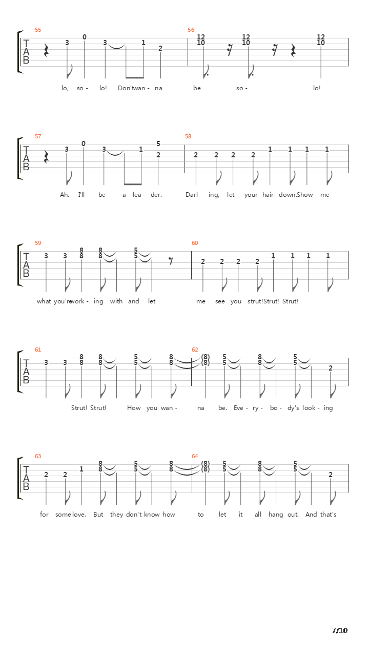 Strut吉他谱