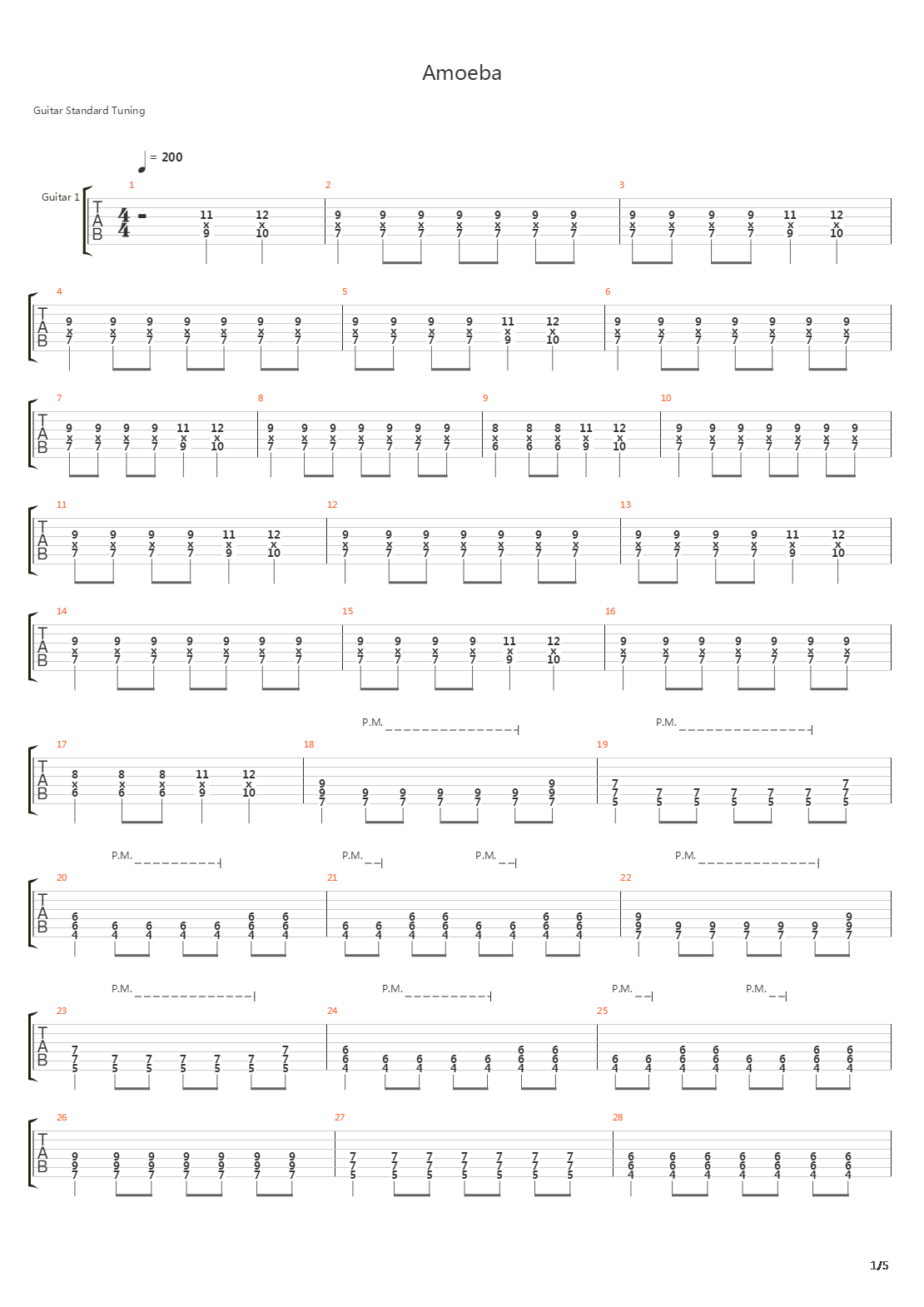 Amoeba吉他谱