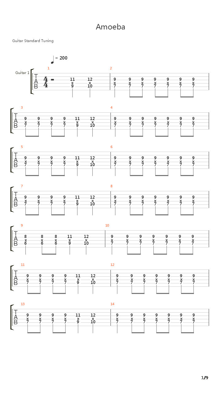 Amoeba吉他谱