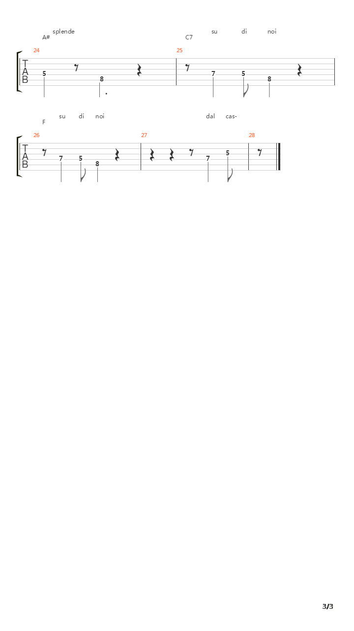 Preghero吉他谱