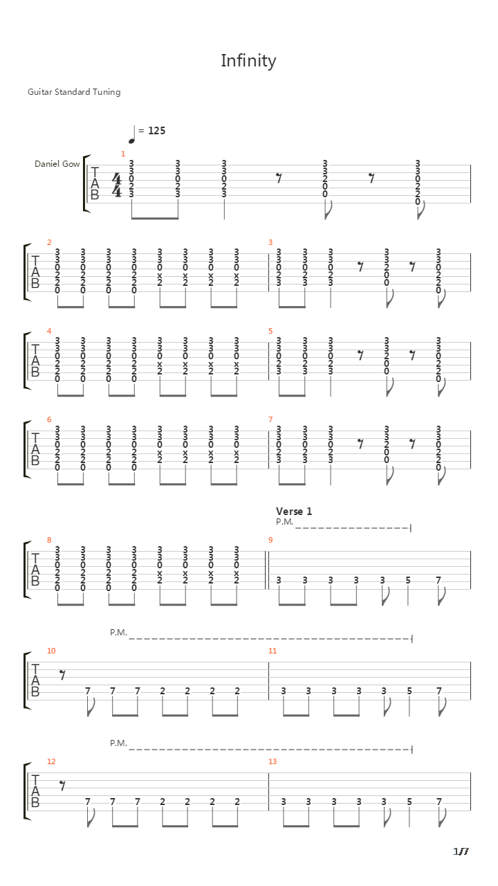 Infinity吉他谱