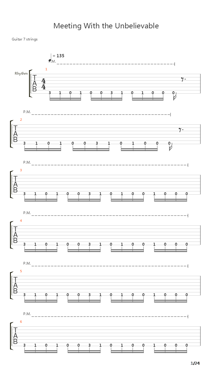 Meeting With The Unbelievable吉他谱