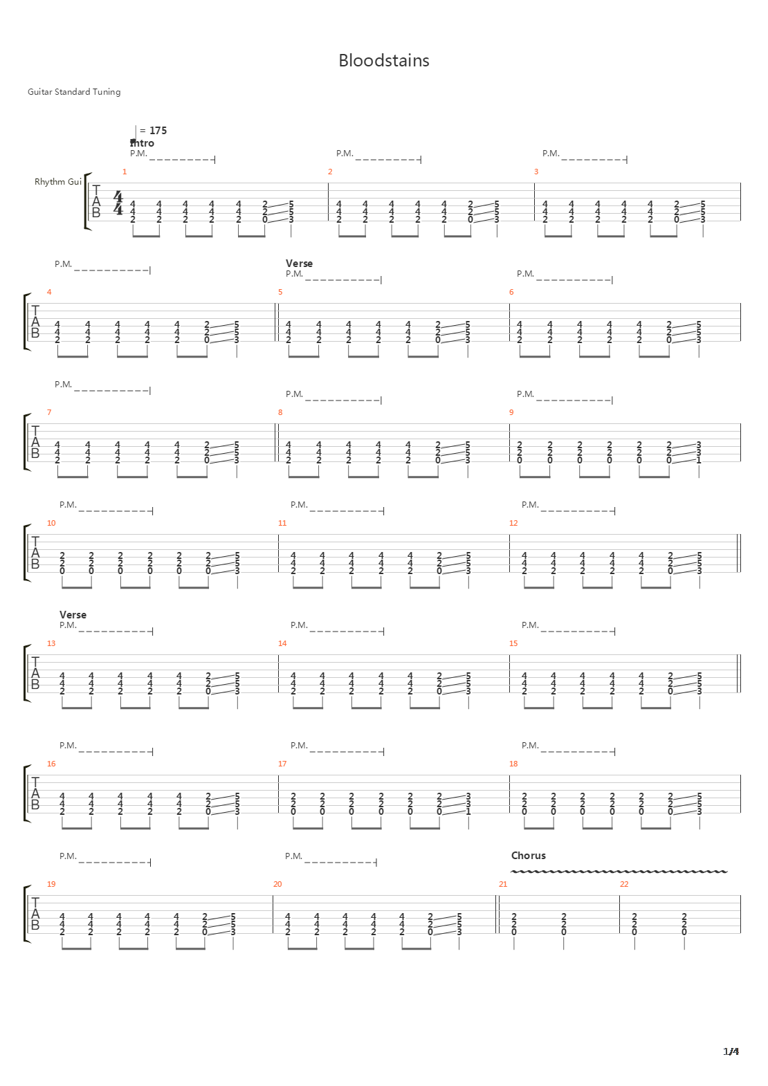 Bloodstains吉他谱