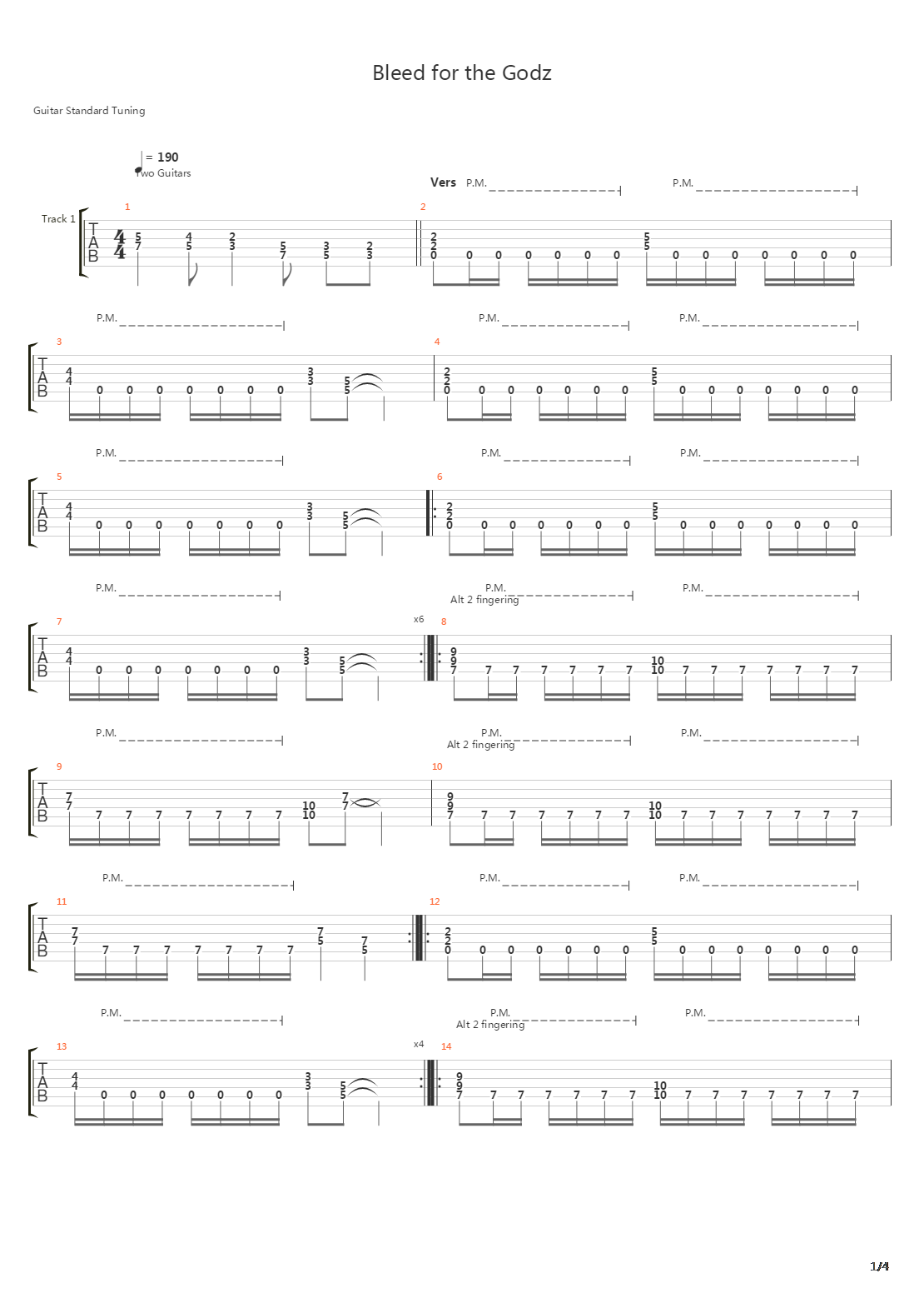 Bleed For The Godz吉他谱