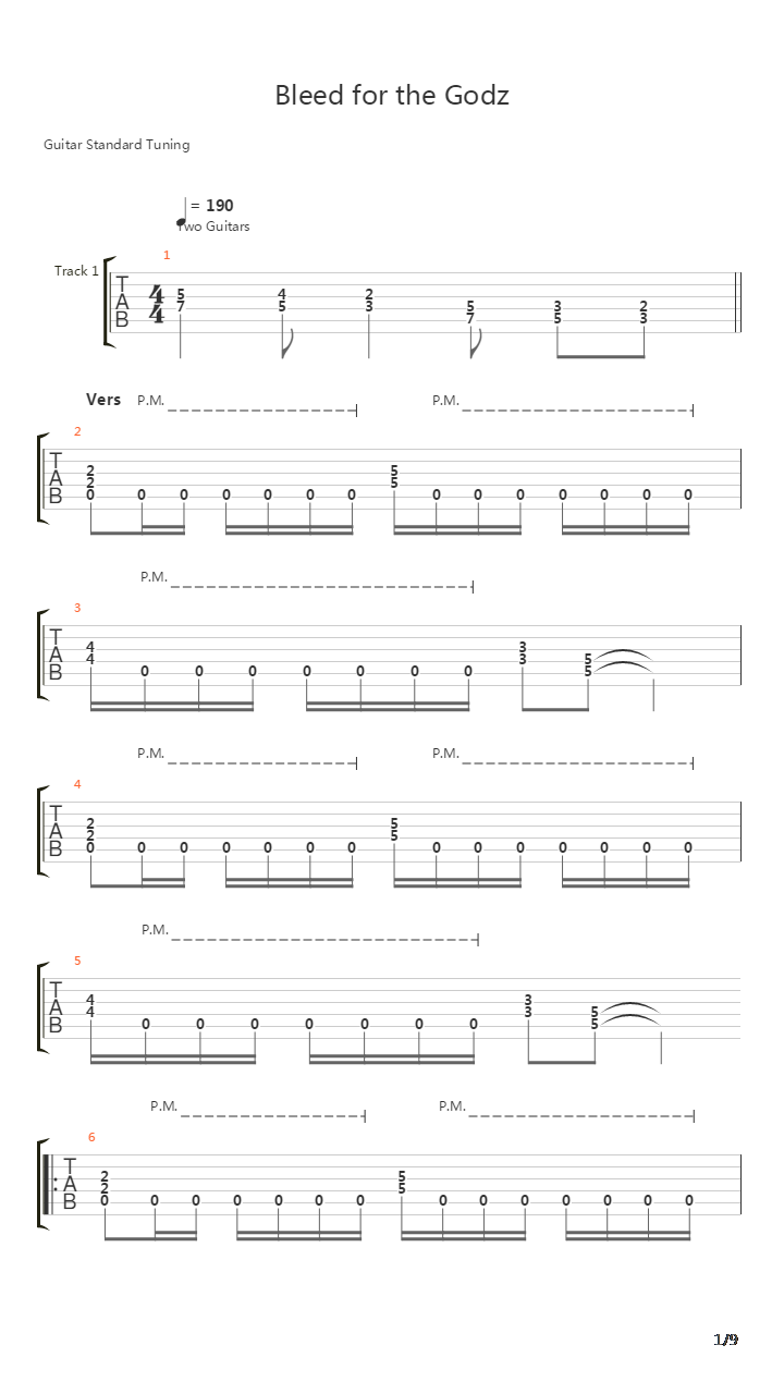 Bleed For The Godz吉他谱