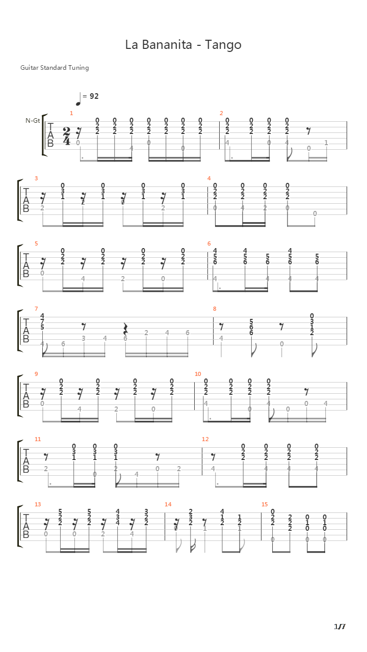 La Bananita吉他谱