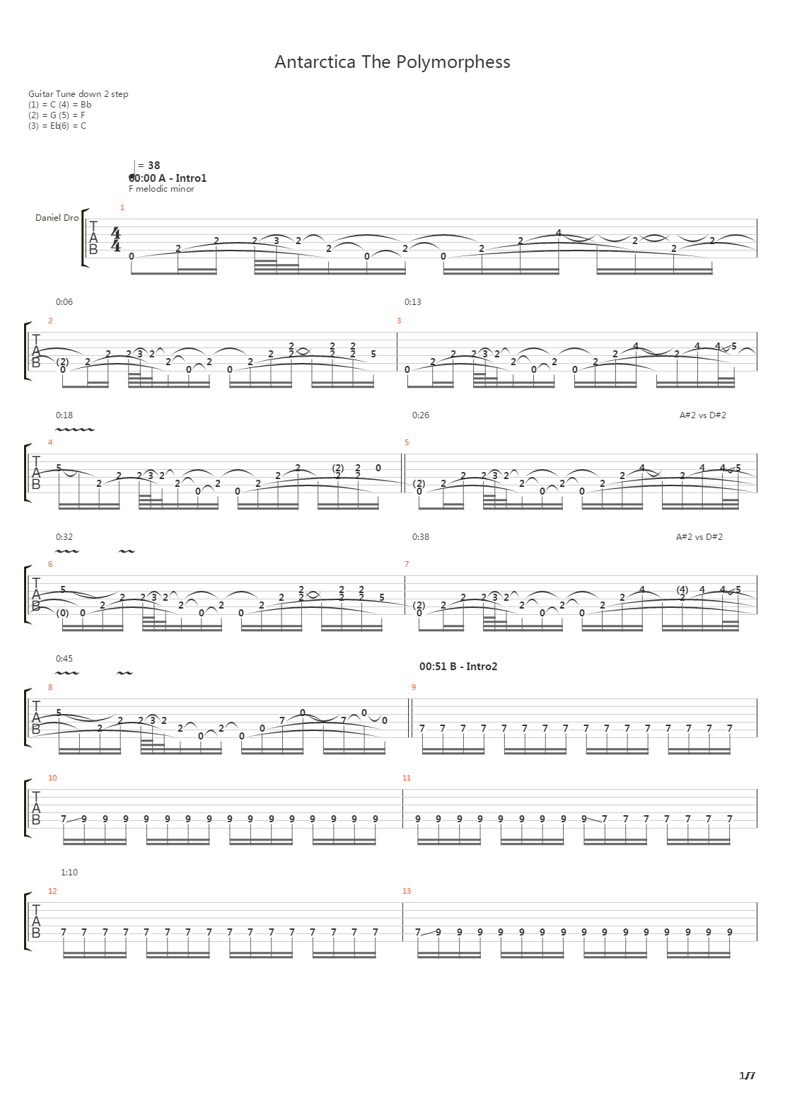 Antarctica The Polymorphess吉他谱